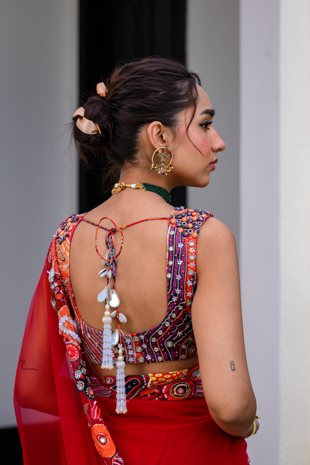 DAWN H APL SAREE PAIRED WITH H BLOUSE
