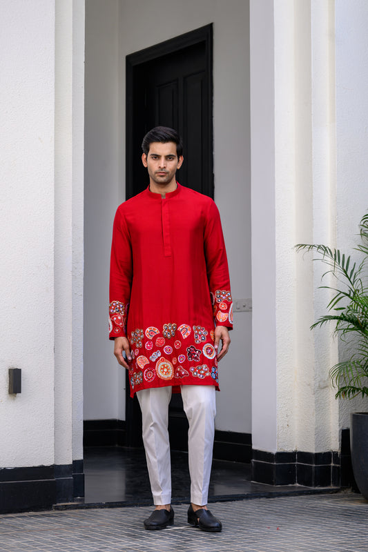 DAWN HIGHLIGHT APPLIQUE KURTA PANT SET