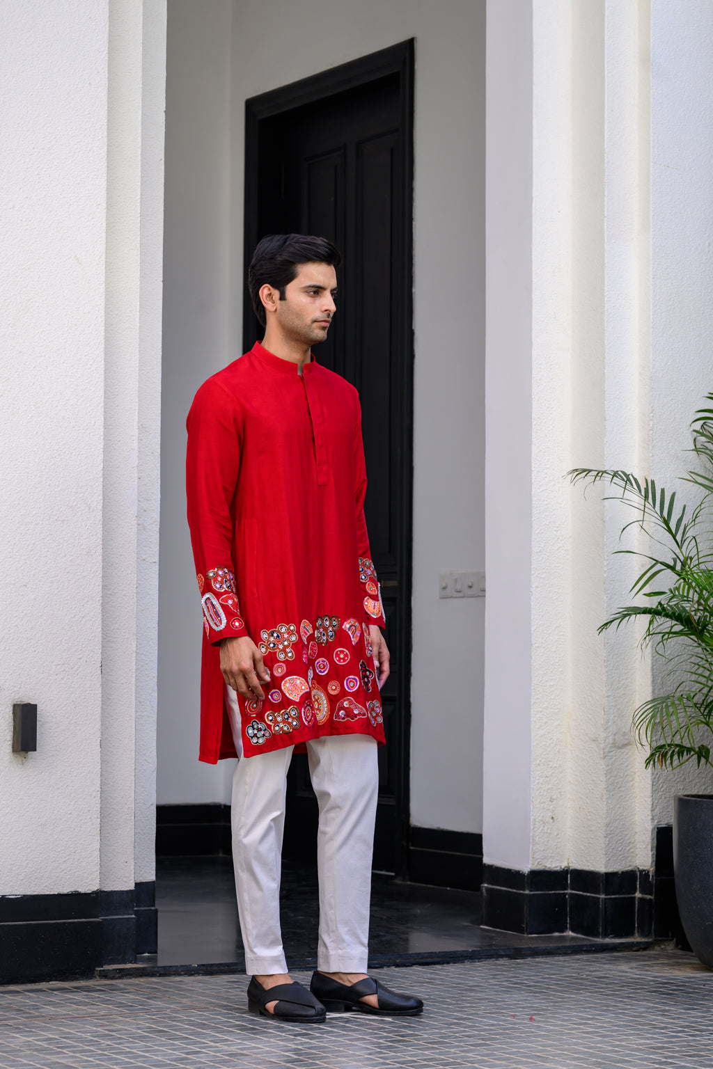 DAWN HIGHLIGHT APPLIQUE KURTA PANT SET
