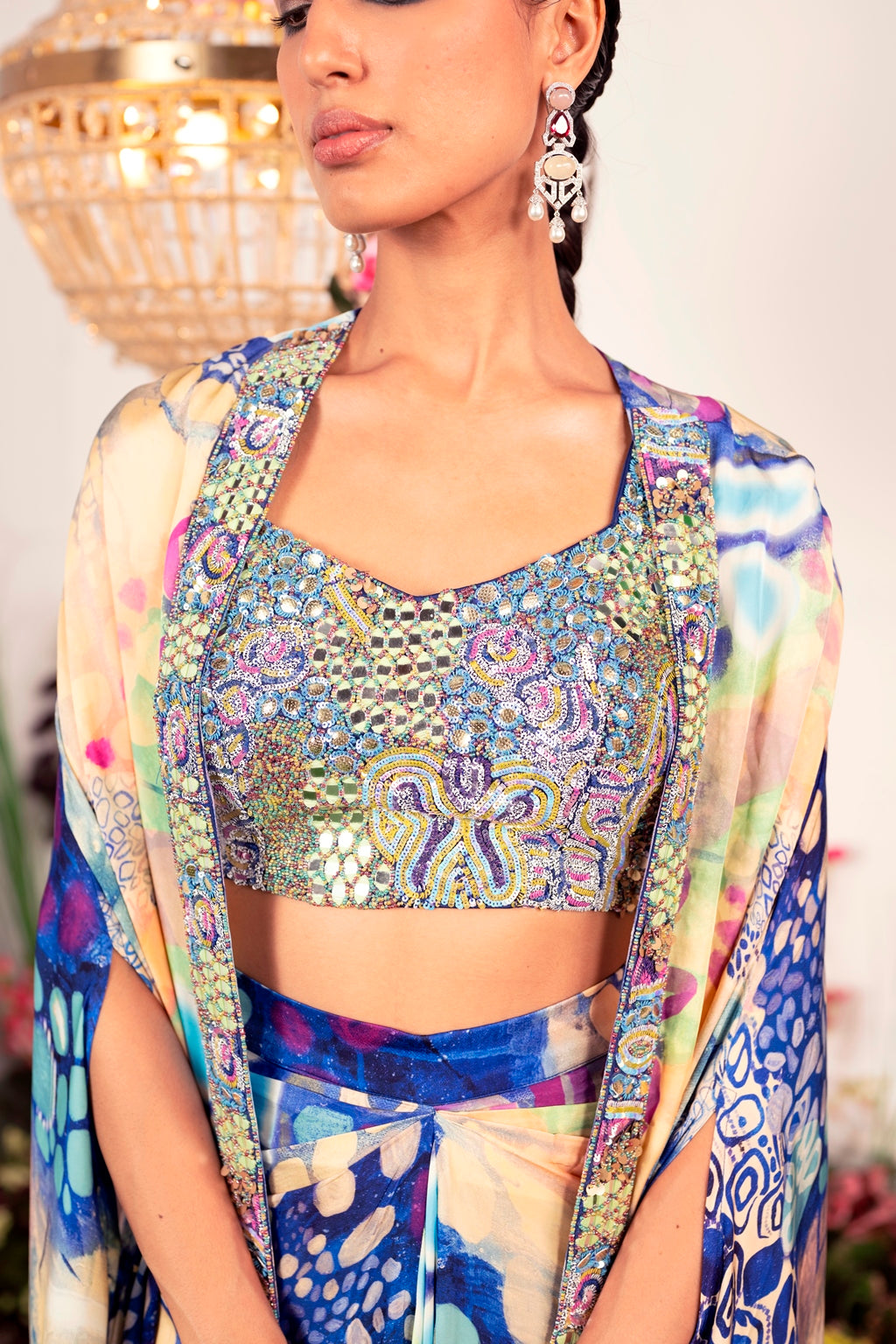 indigo ink dhoti set