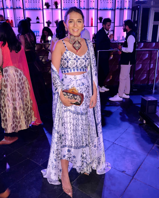 Morrocan Print Dhoti Skirt Set - featured