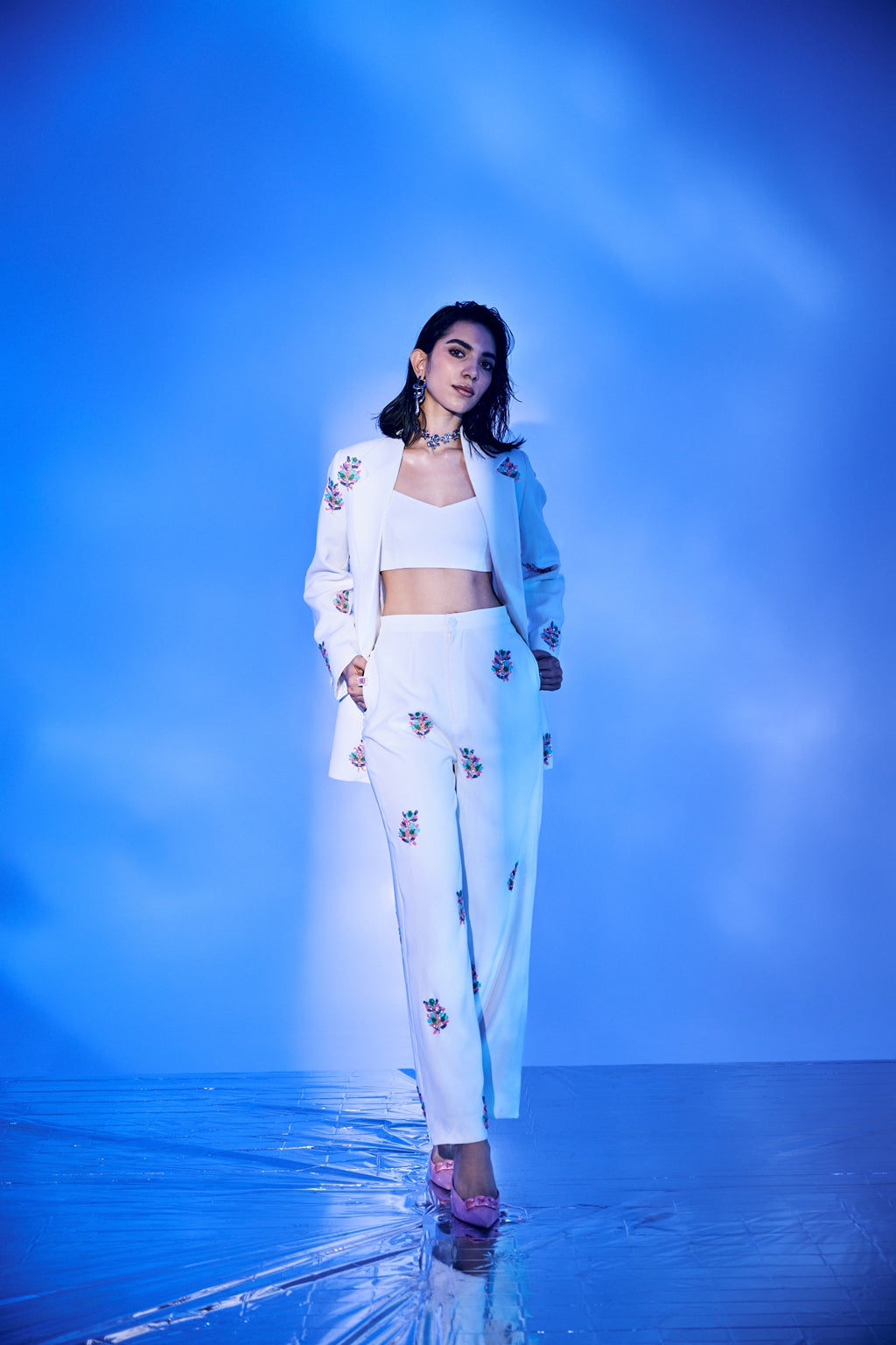 Pearl Butta Blazer Set
