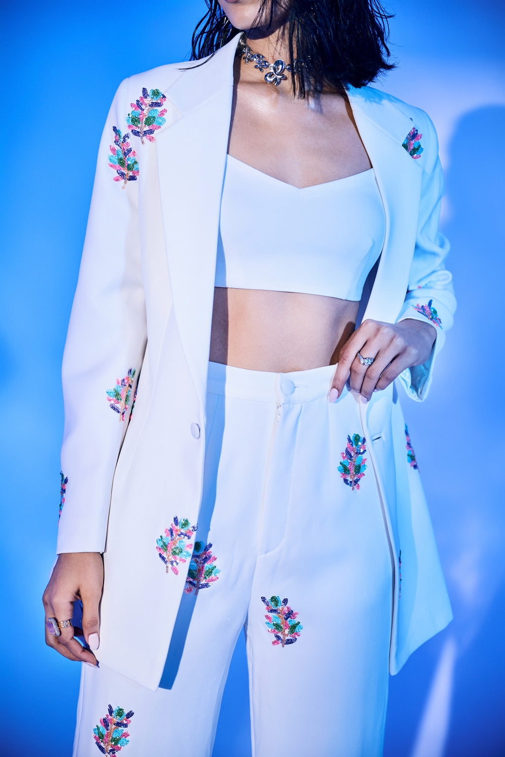 Pearl Butta Blazer Set