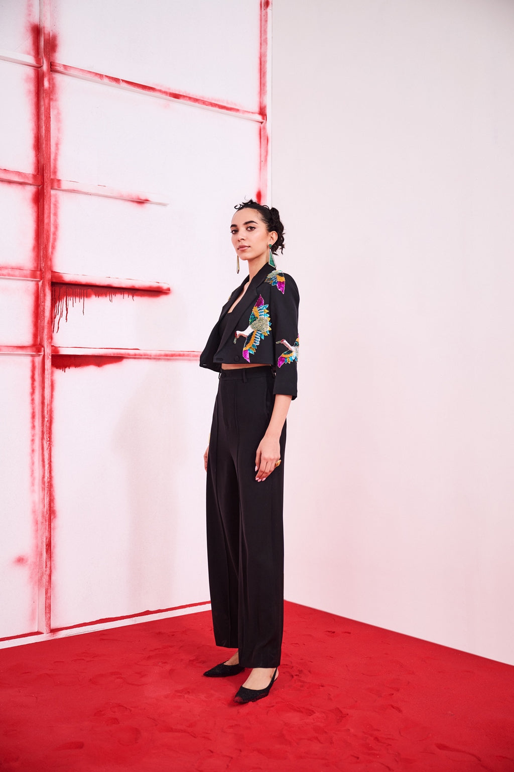 Black Bird Blazer Set