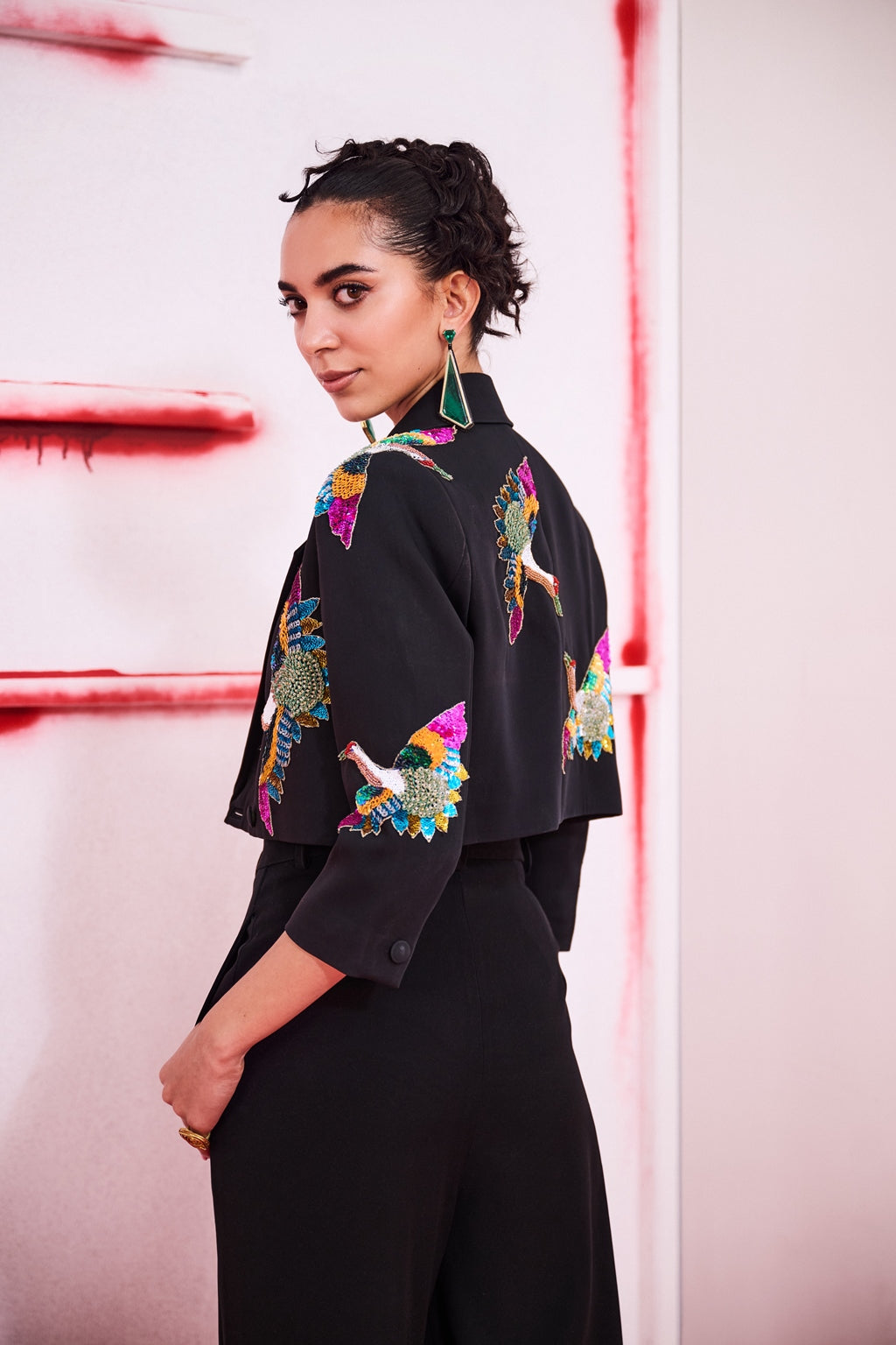 Black Bird Blazer Set
