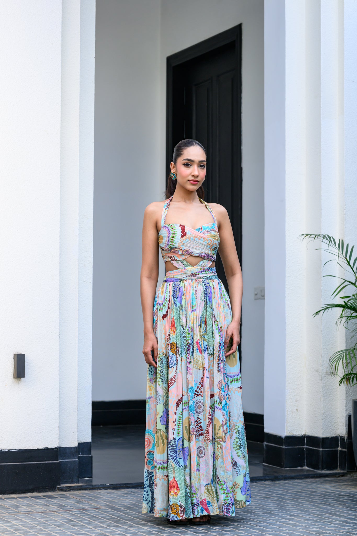 GARDENIA HALTER DRESS