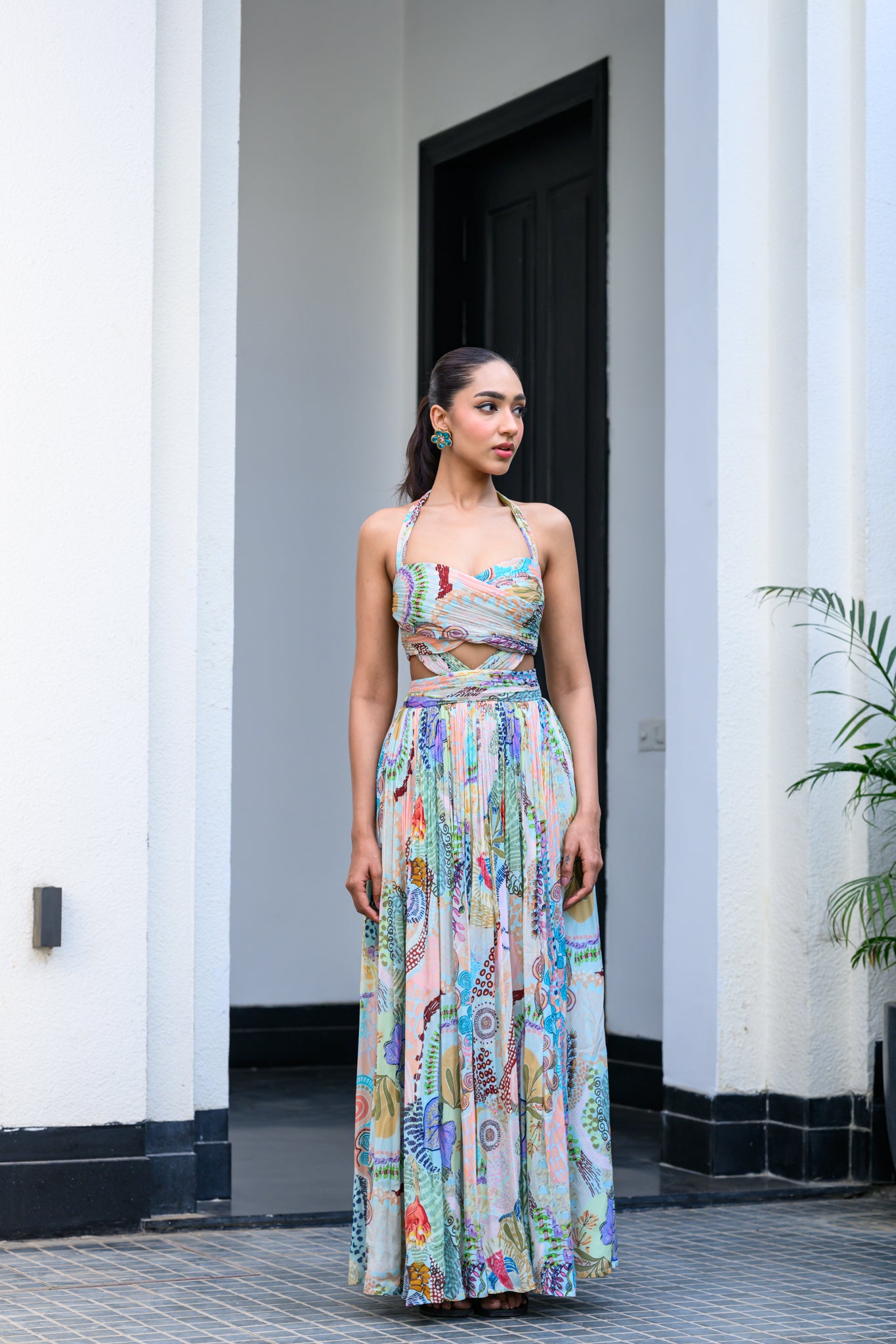 GARDENIA HALTER DRESS