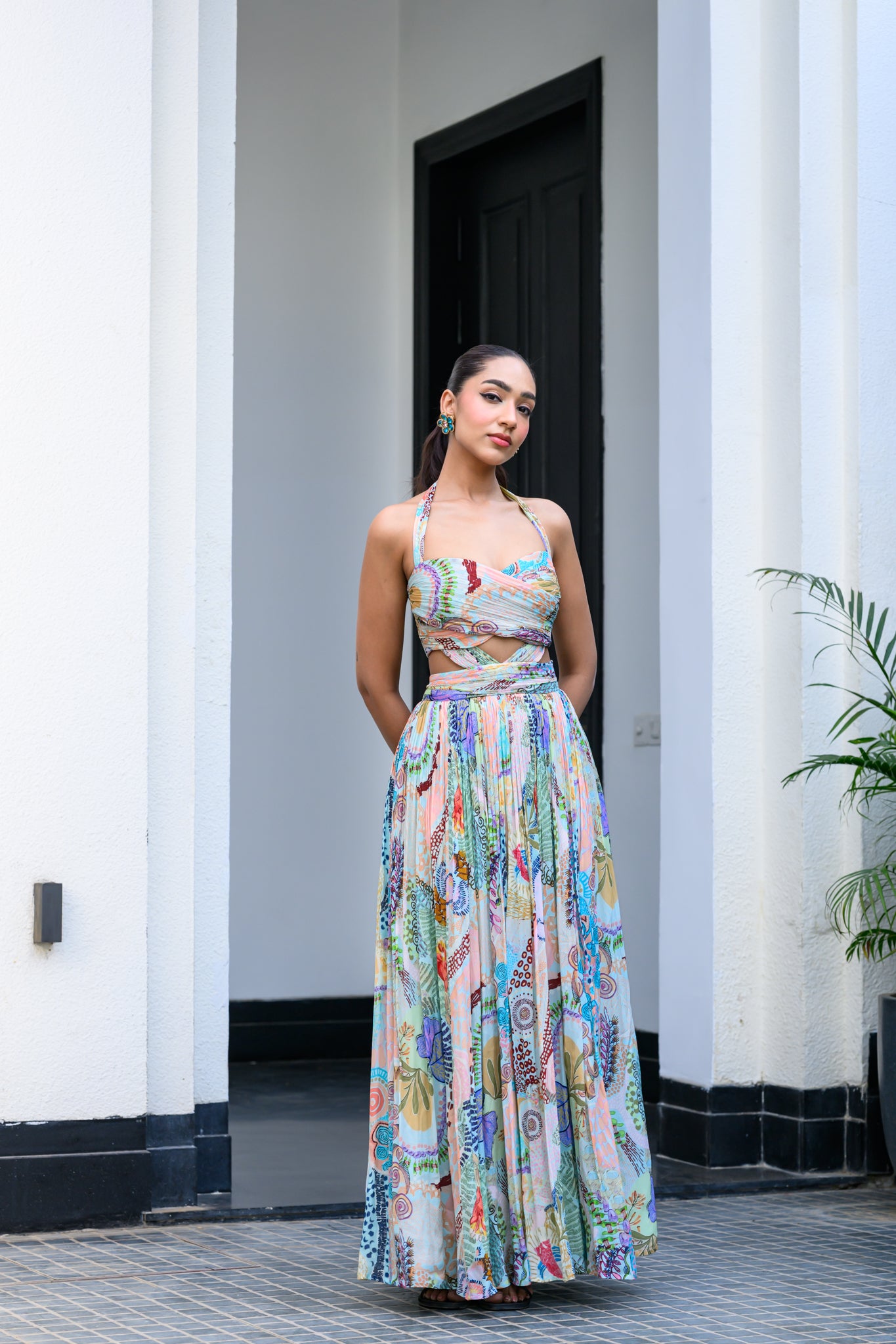 GARDENIA HALTER DRESS