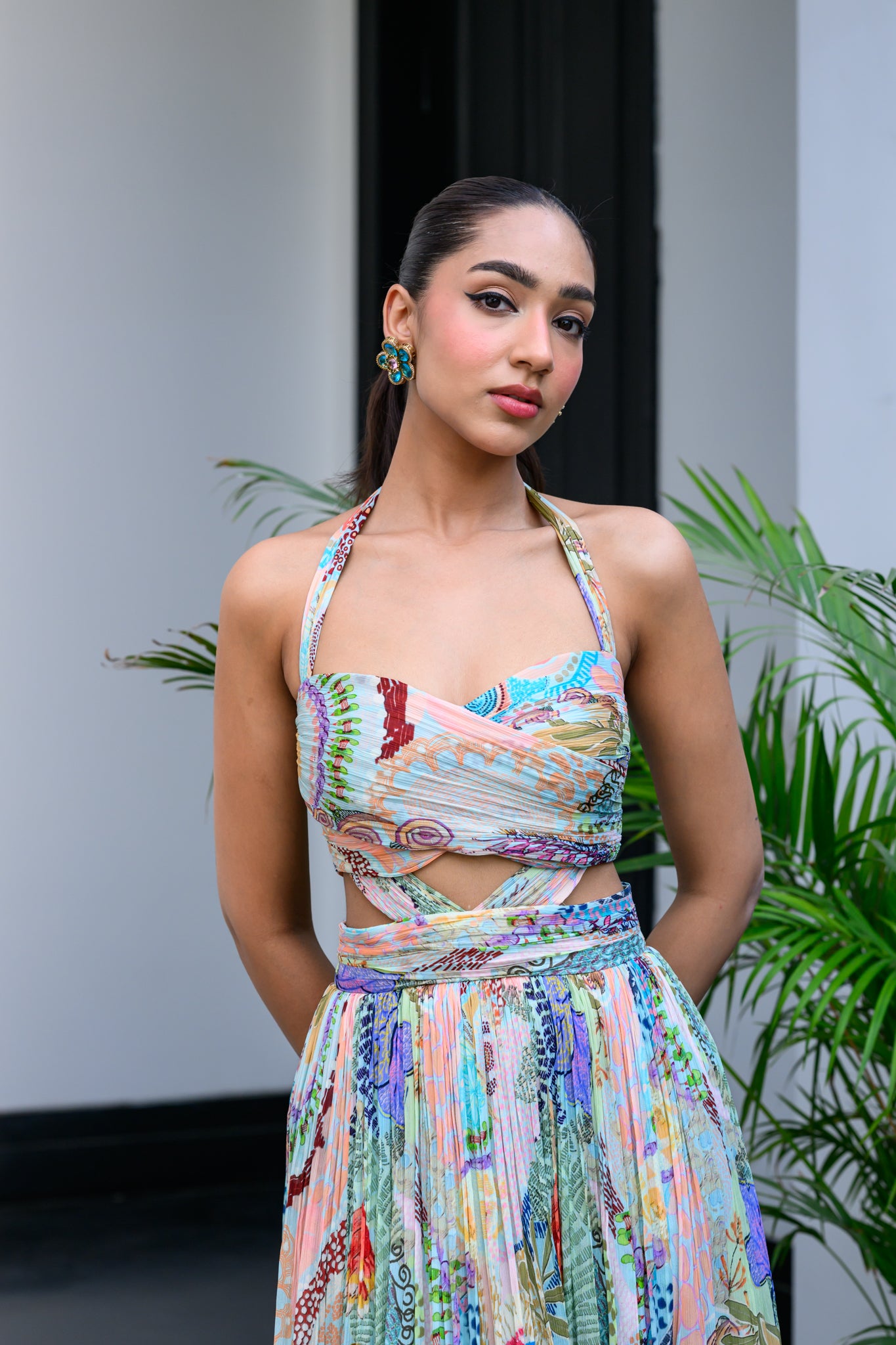 GARDENIA HALTER DRESS