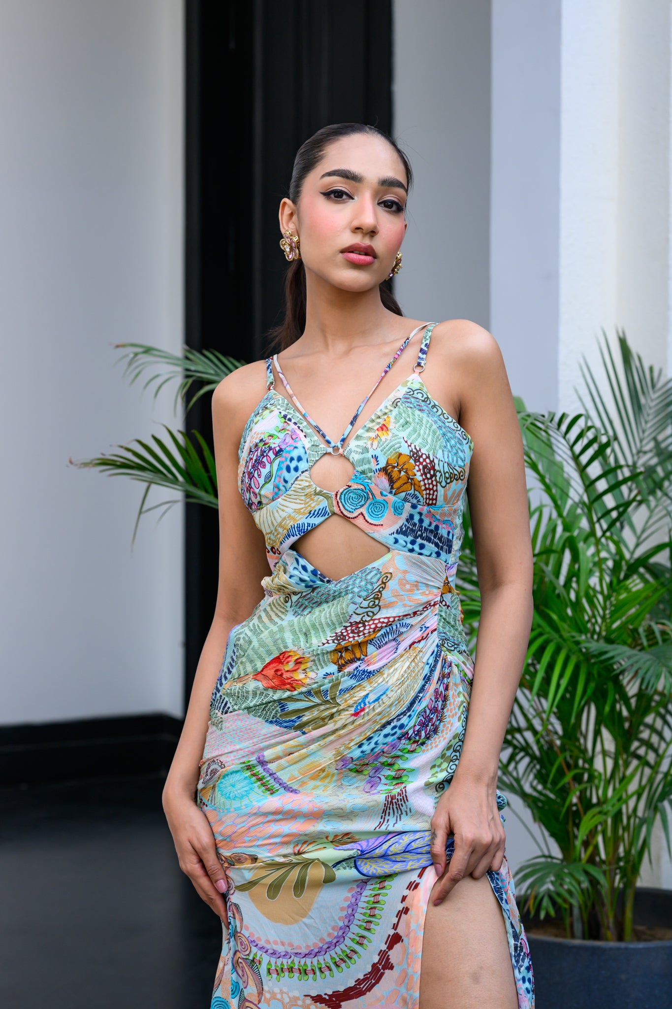 GARDENIA ASSYMETRICAL DRESS