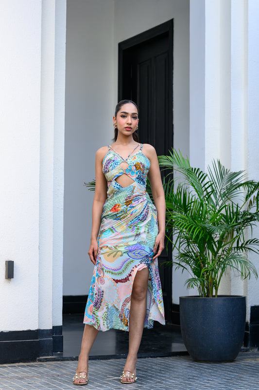 GARDENIA ASSYMETRICAL DRESS