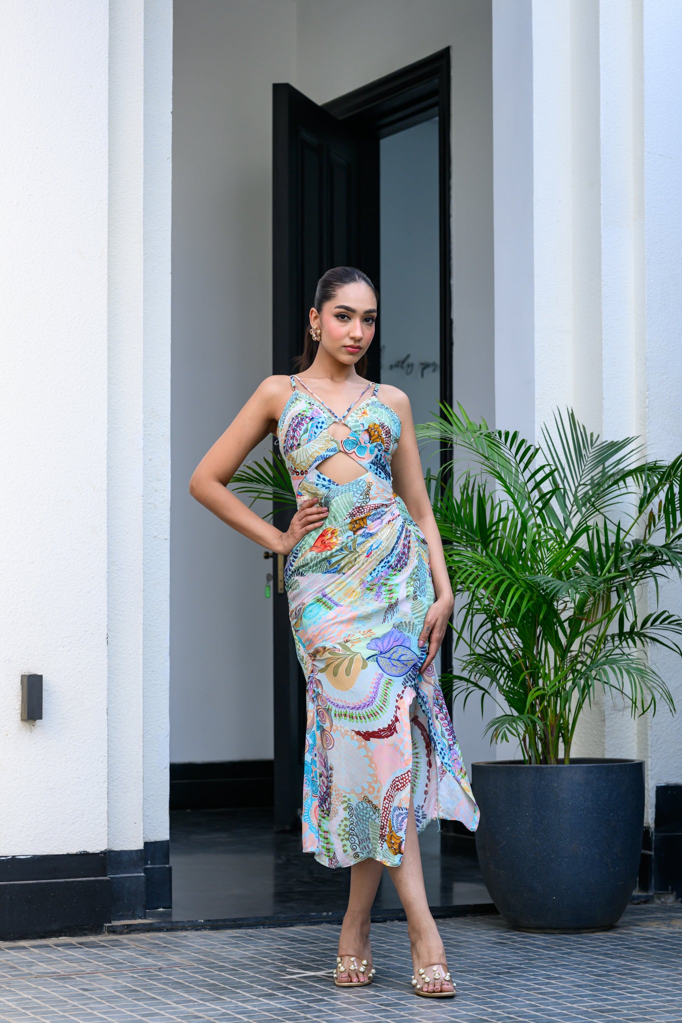 GARDENIA ASSYMETRICAL DRESS