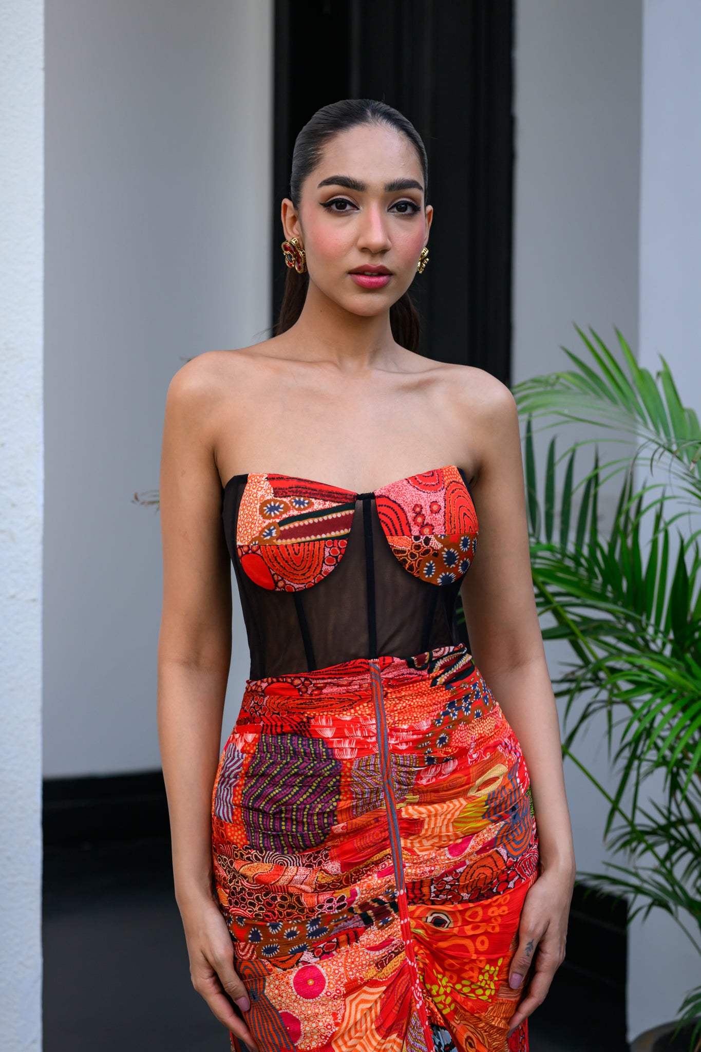 DAWN CORSET ASSYMETRICAL DRESS