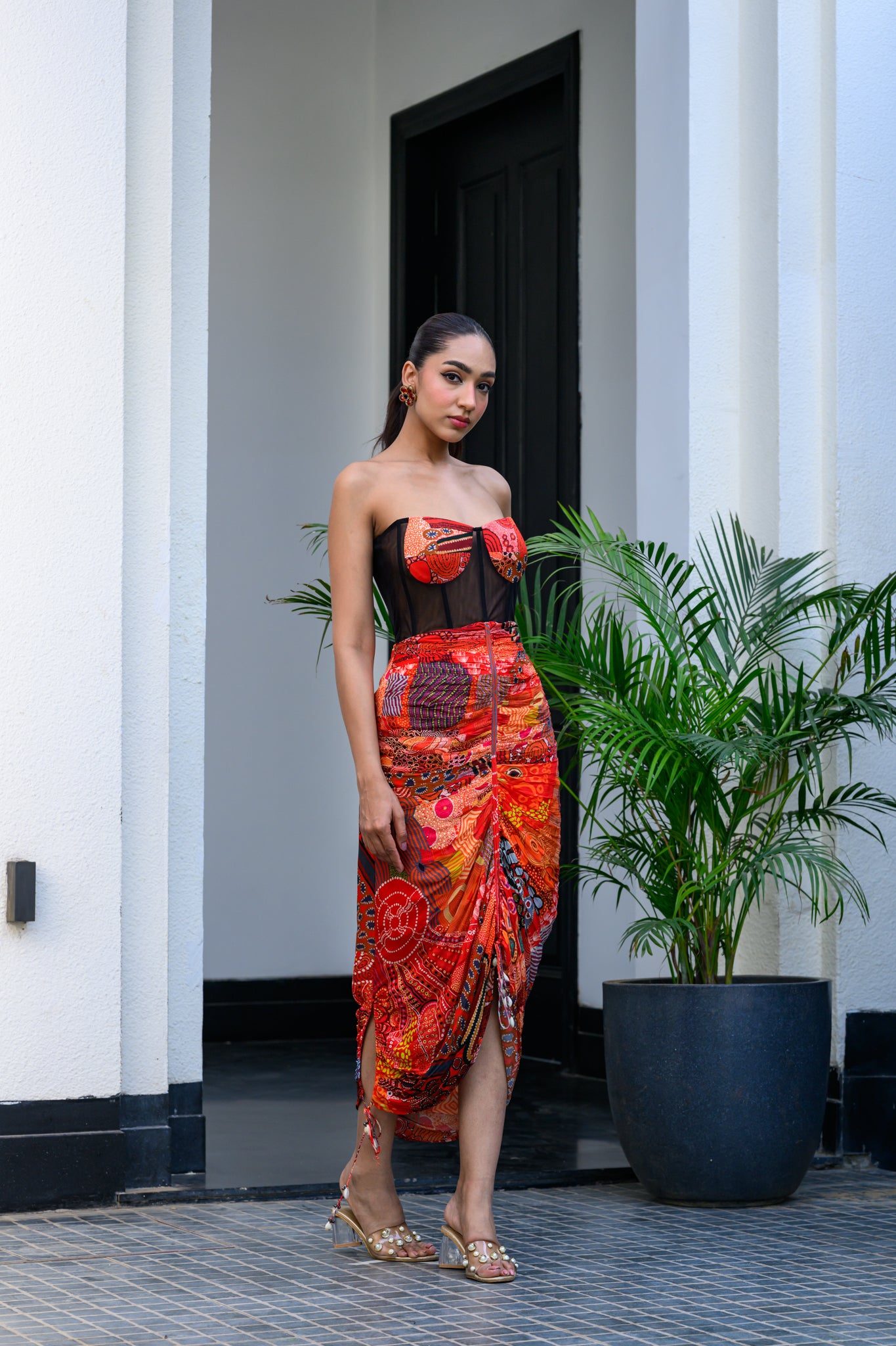 DAWN CORSET ASSYMETRICAL DRESS