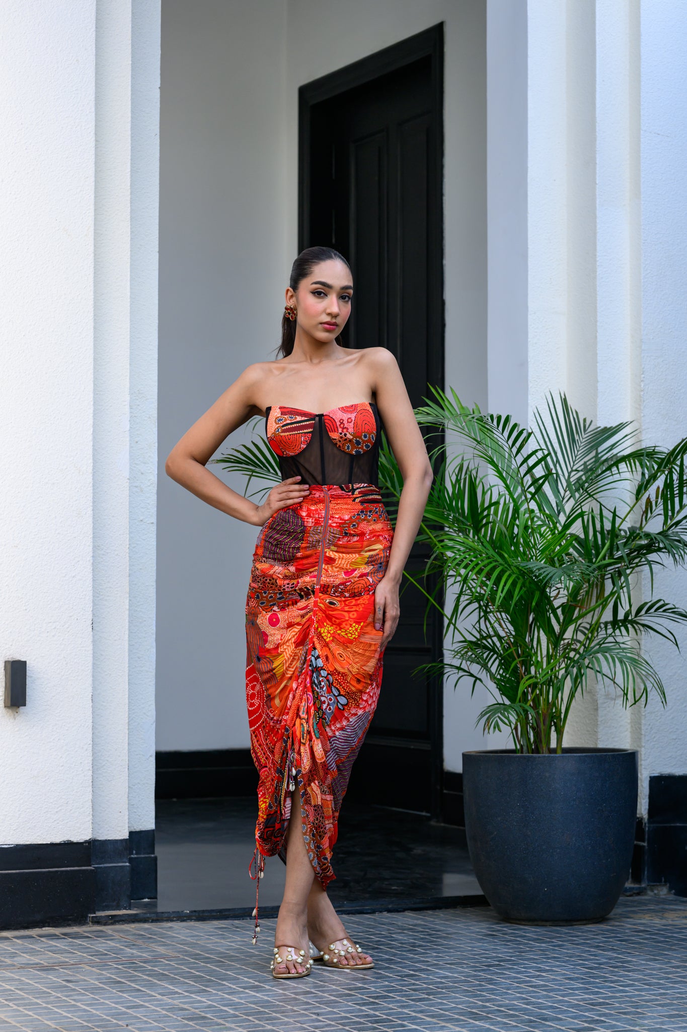 DAWN CORSET ASSYMETRICAL DRESS