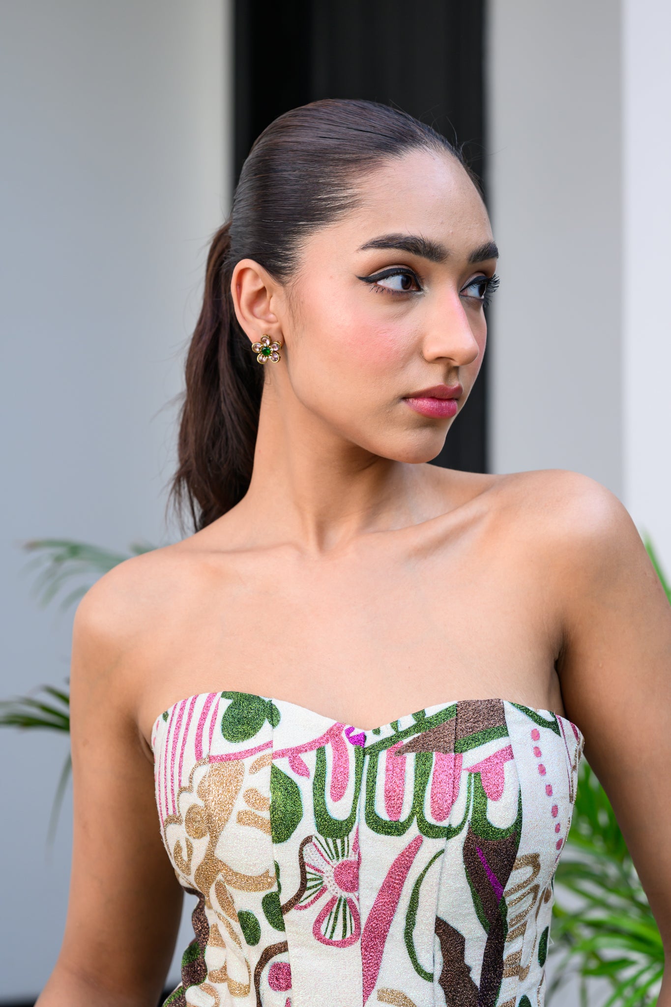 FLORA METALLIC HIGHLIGHT CORSET WITH PANTS