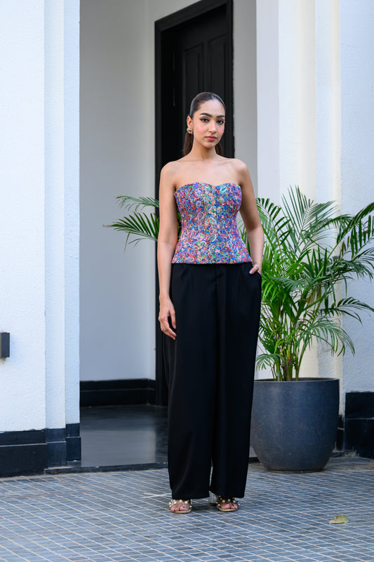 IRIS TEXTURED CORSET WITH PANTS