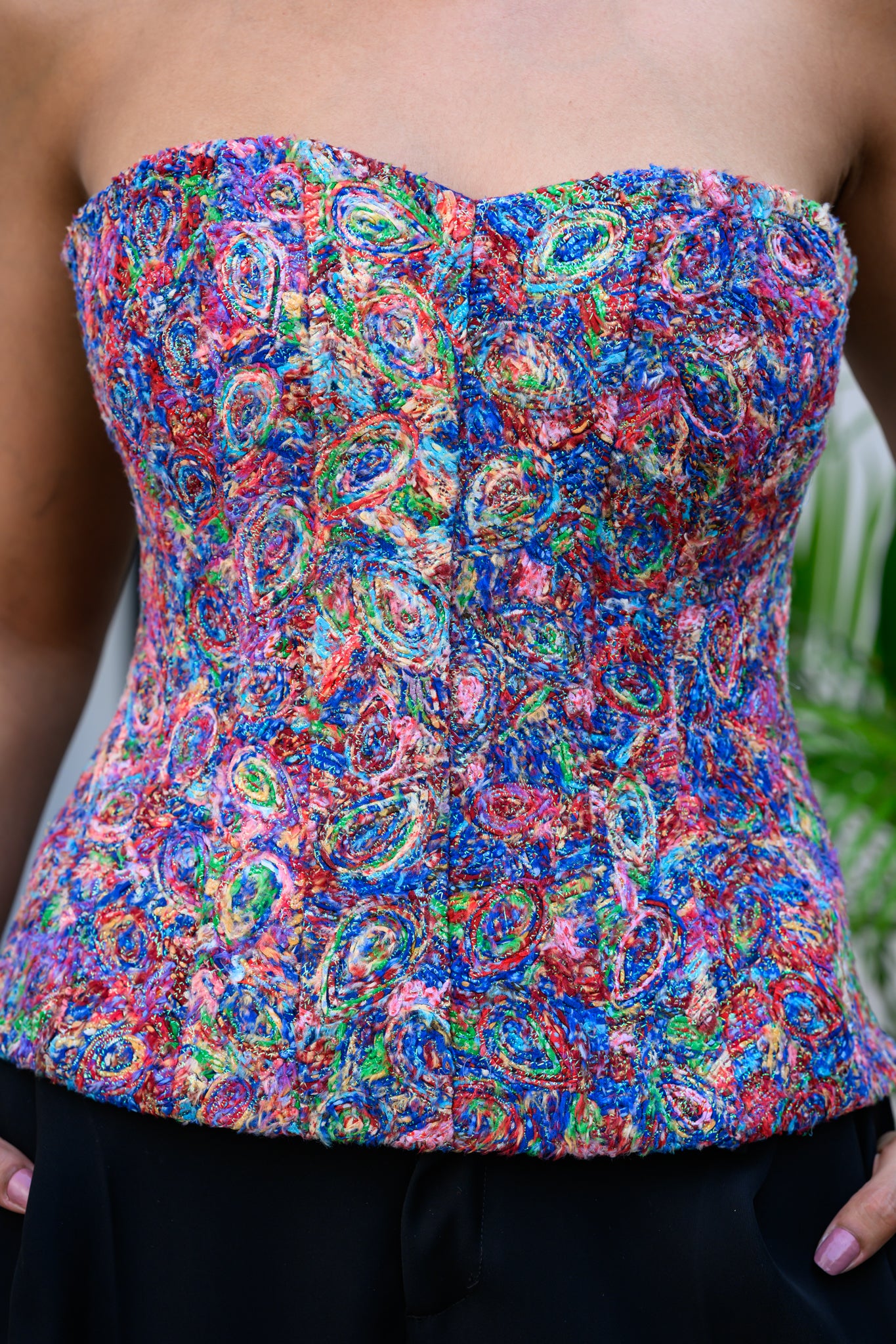 IRIS TEXTURED CORSET WITH PANTS