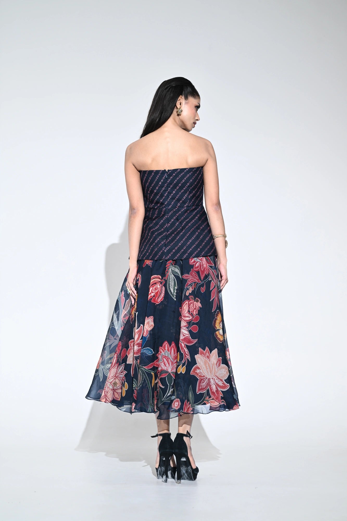 COBALT DESIRE MIDI CORSET DRESS