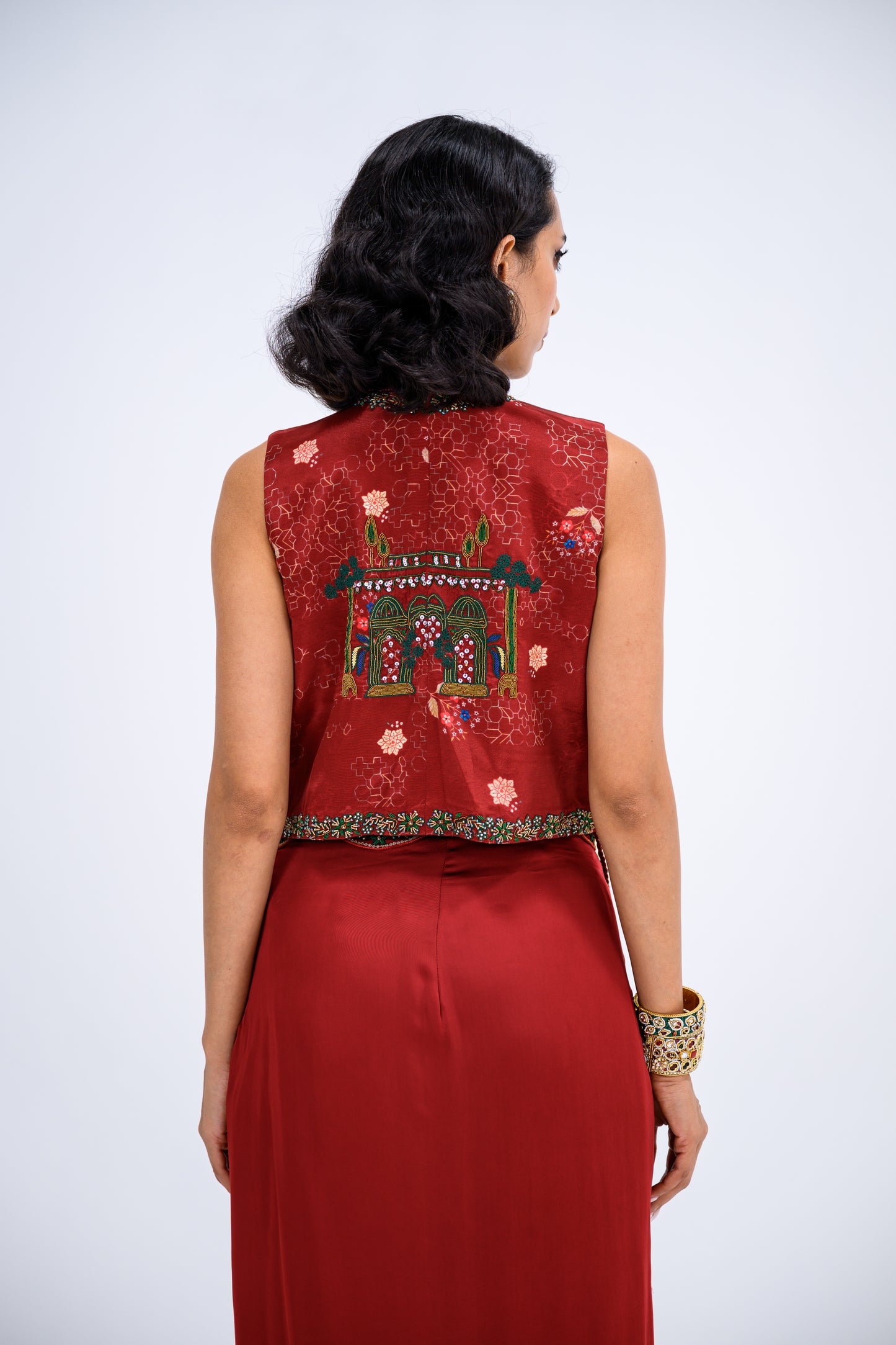 red tassel jacket set