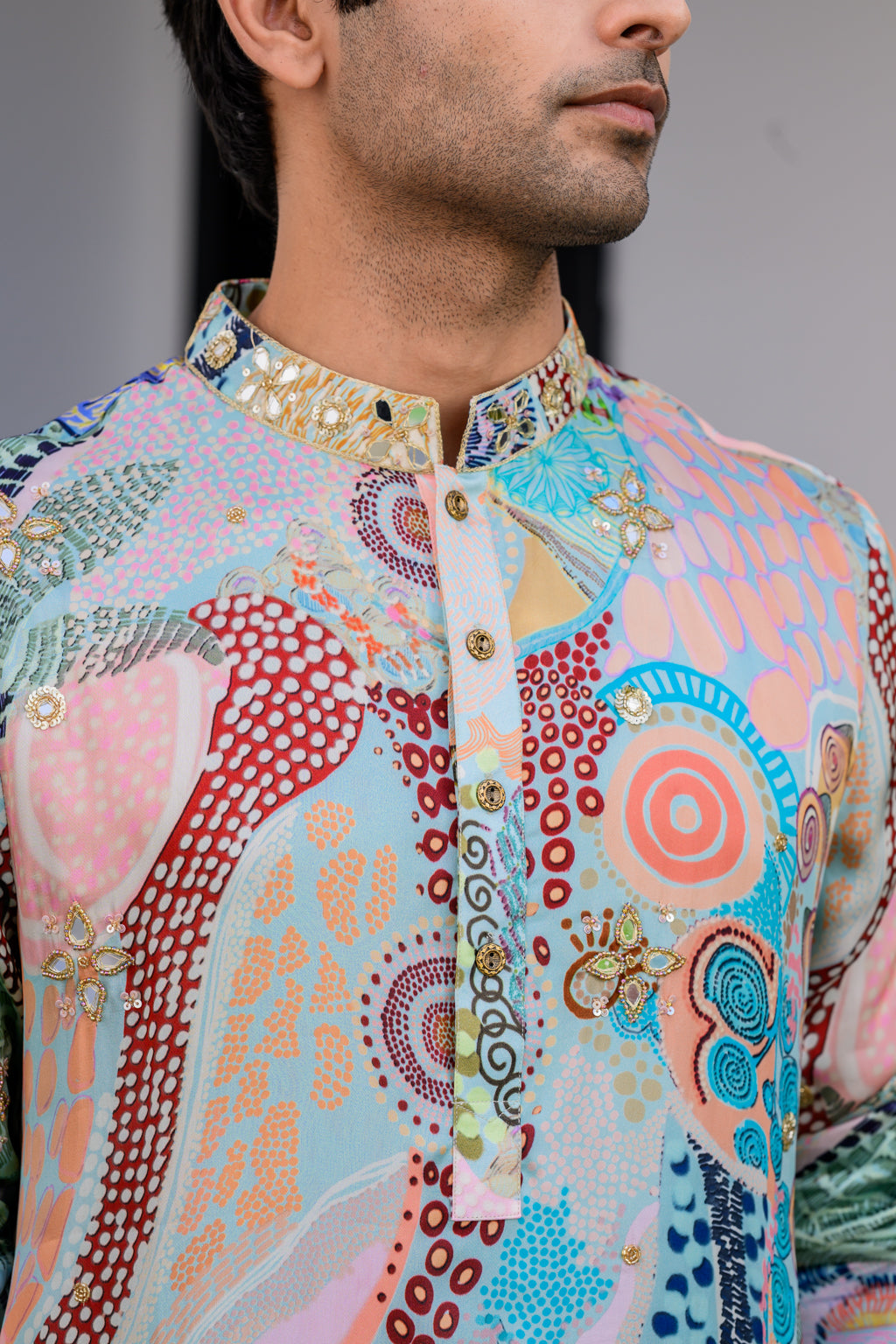 GARDENIA HIGHLIGHTED KURTA WITH PANTS