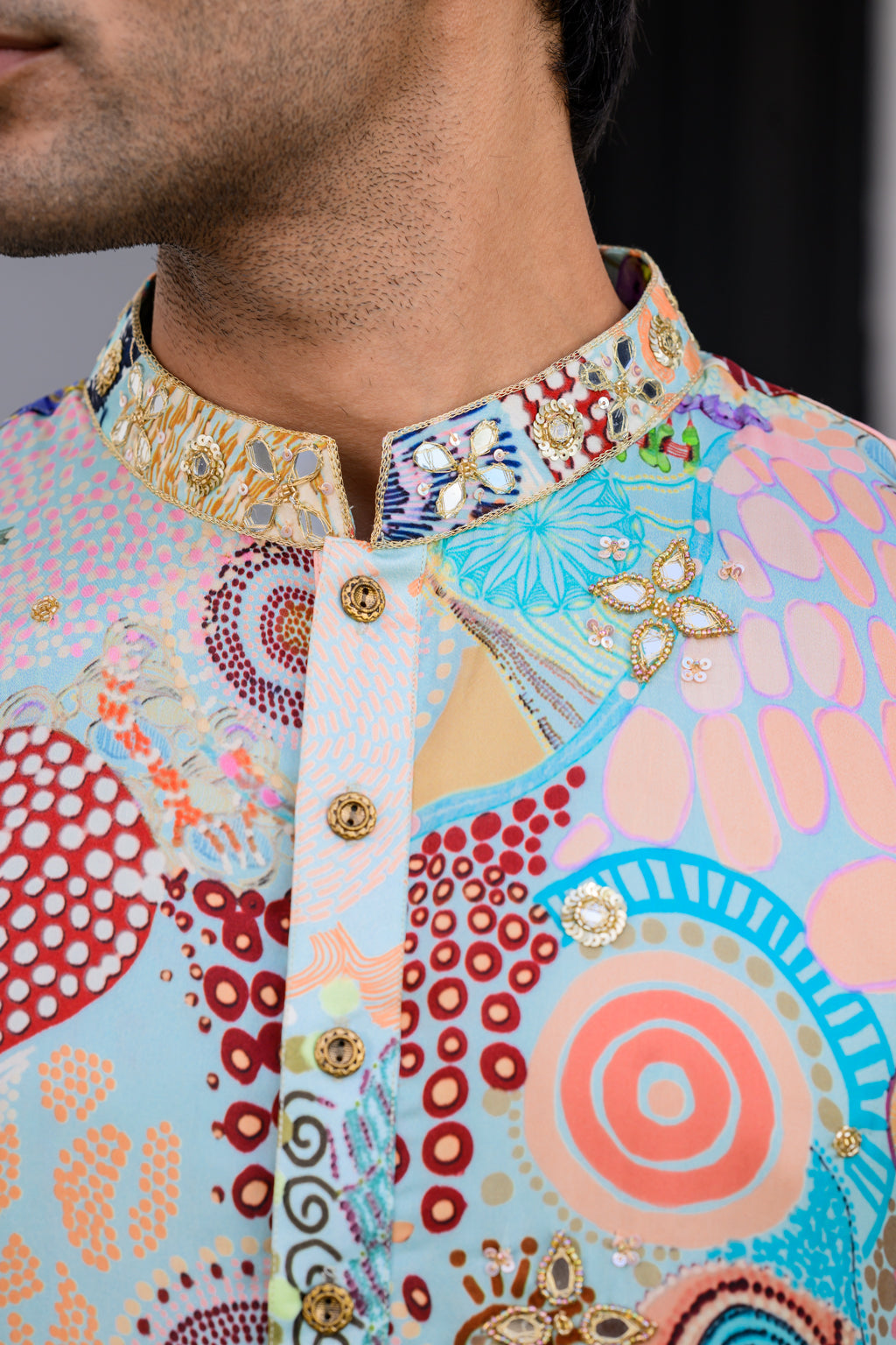 GARDENIA HIGHLIGHTED KURTA WITH PANTS