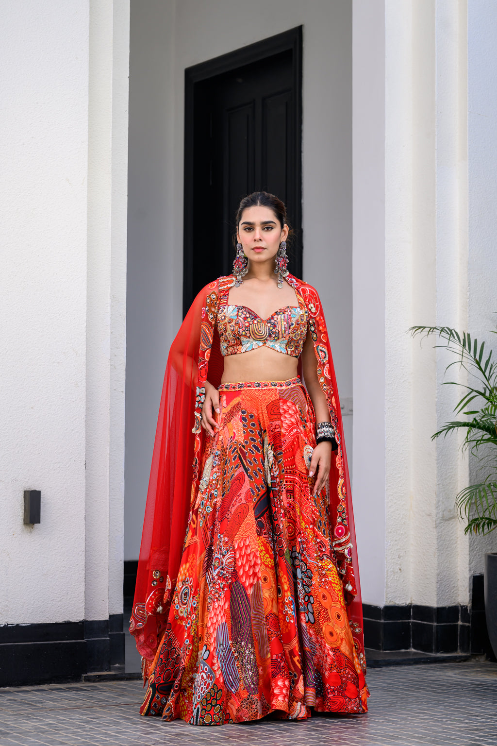 DAWN H LEHENGA PAIRED WITH H BLOUSE AND H APL DUPATTA