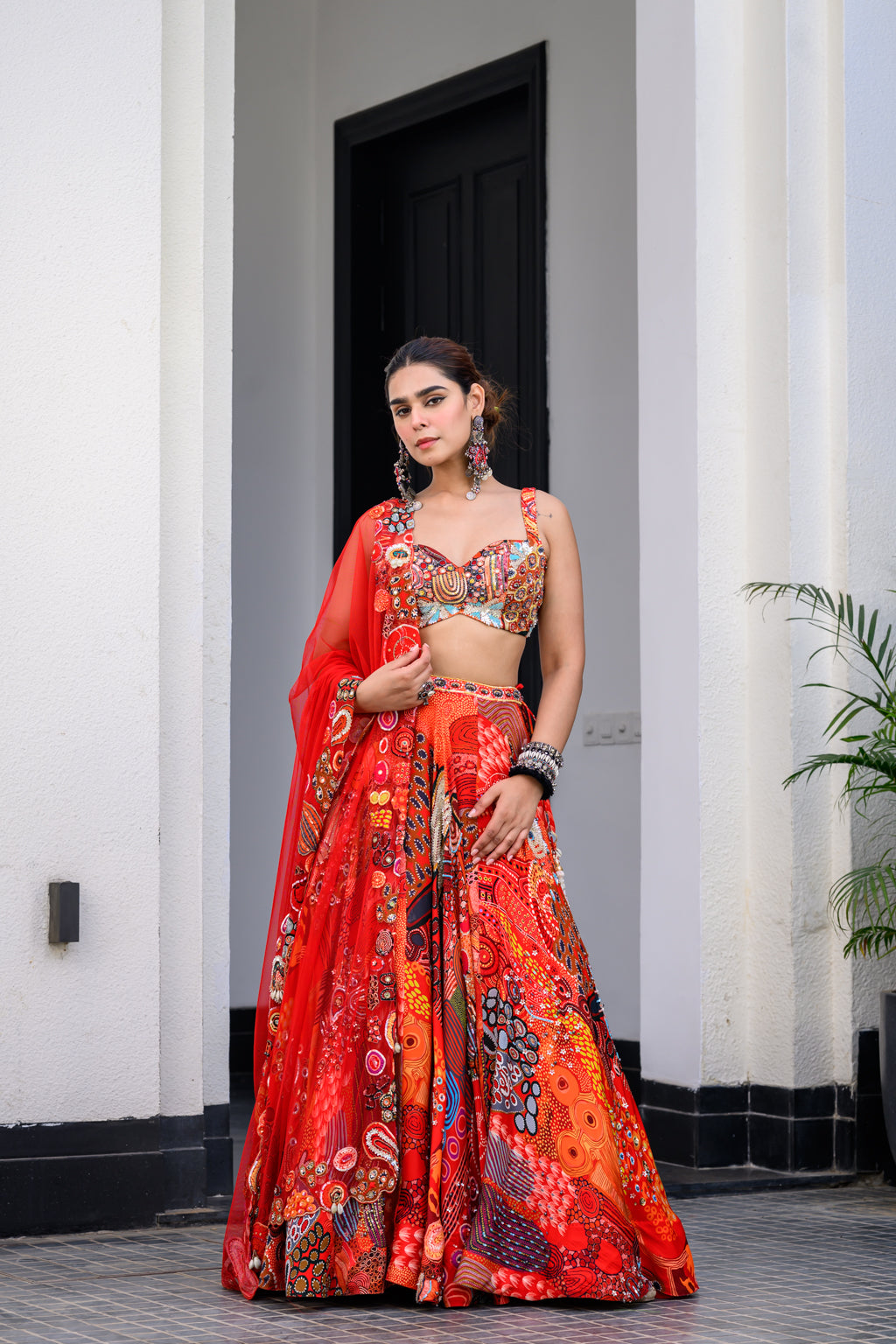 DAWN H LEHENGA PAIRED WITH H BLOUSE AND H APL DUPATTA
