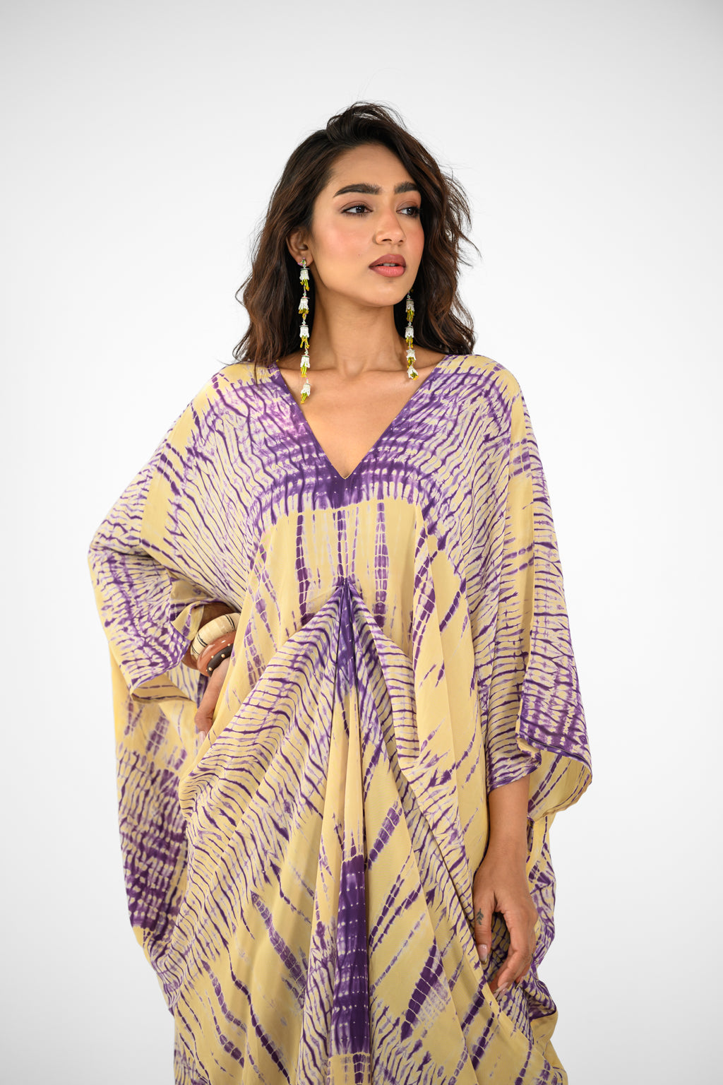 SHIBORI HABUTAI KAFTAN
