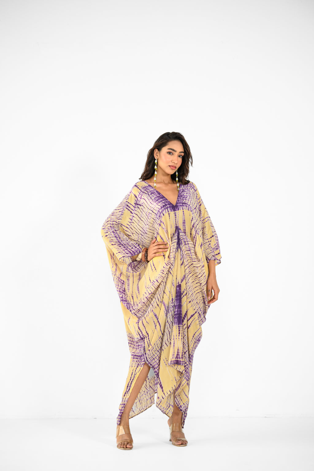 SHIBORI HABUTAI KAFTAN