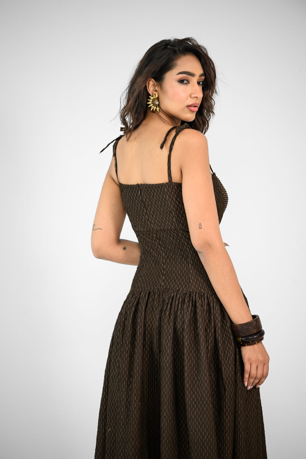 BROWN CORSET DRESS