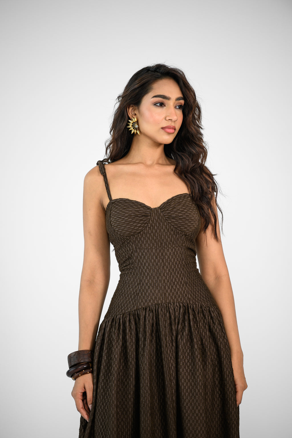 BROWN CORSET DRESS