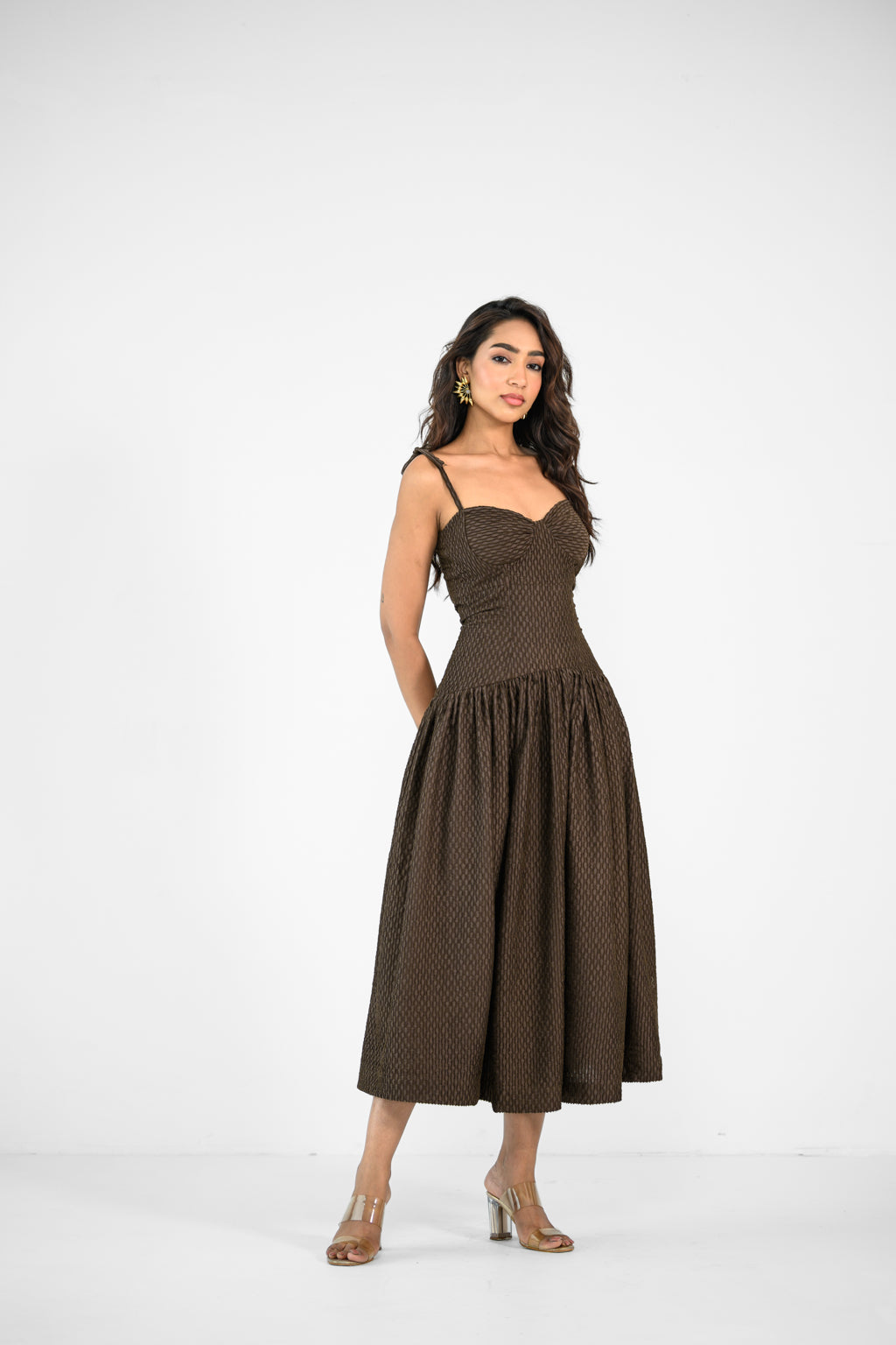 BROWN CORSET DRESS
