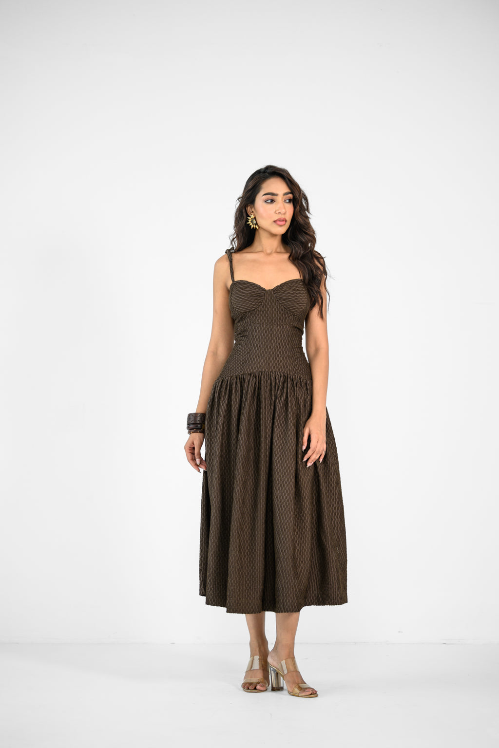 BROWN CORSET DRESS