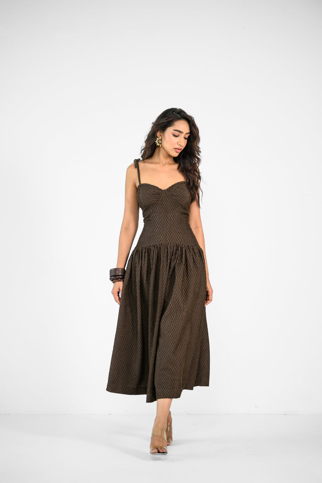 BROWN CORSET DRESS
