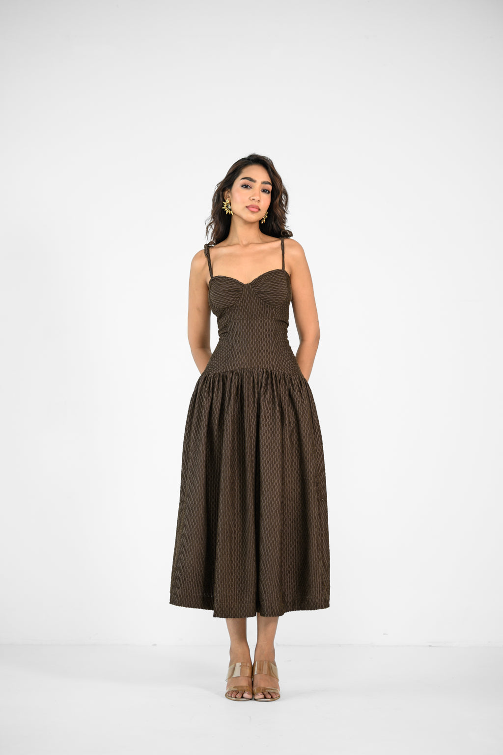 BROWN CORSET DRESS