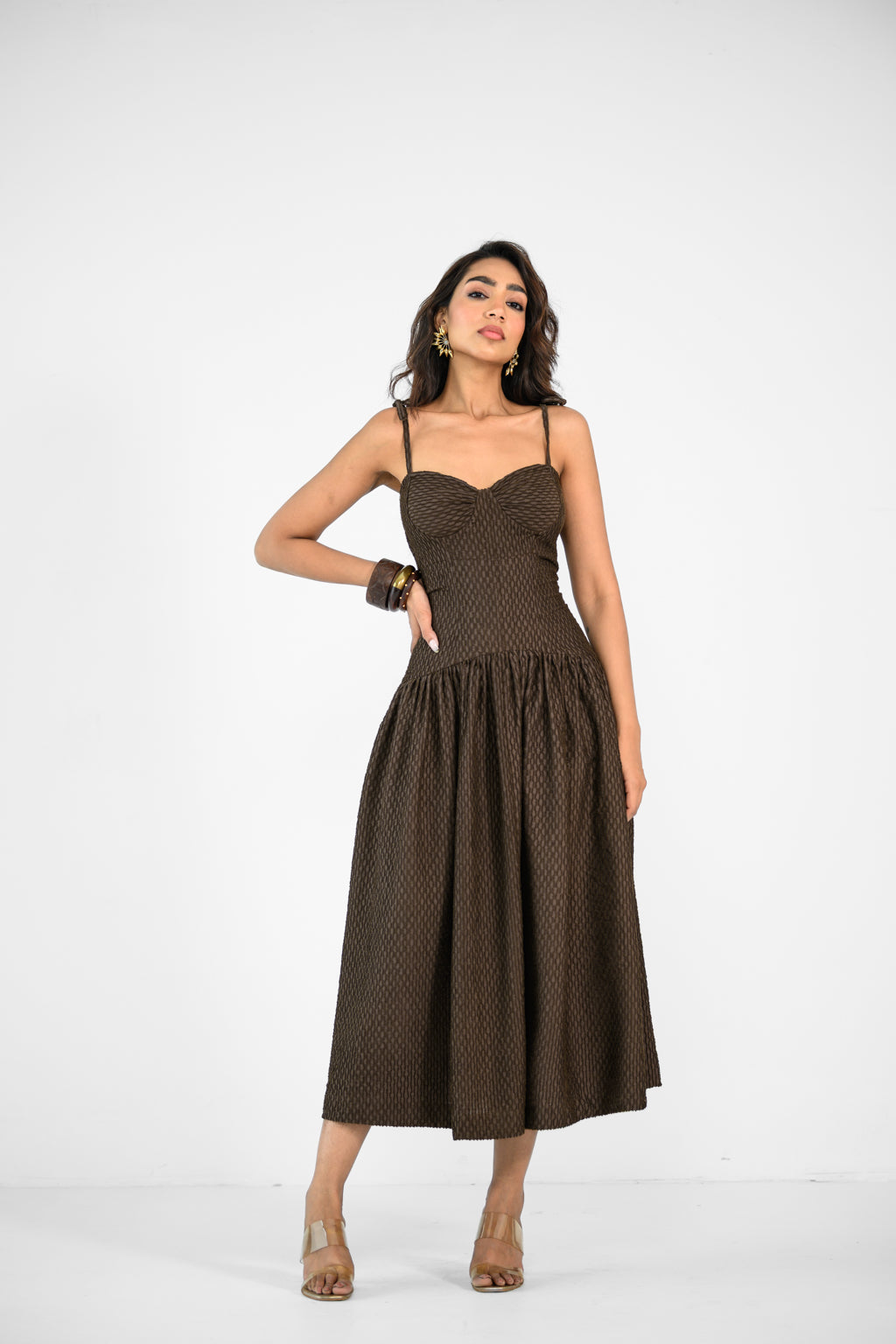 BROWN CORSET DRESS