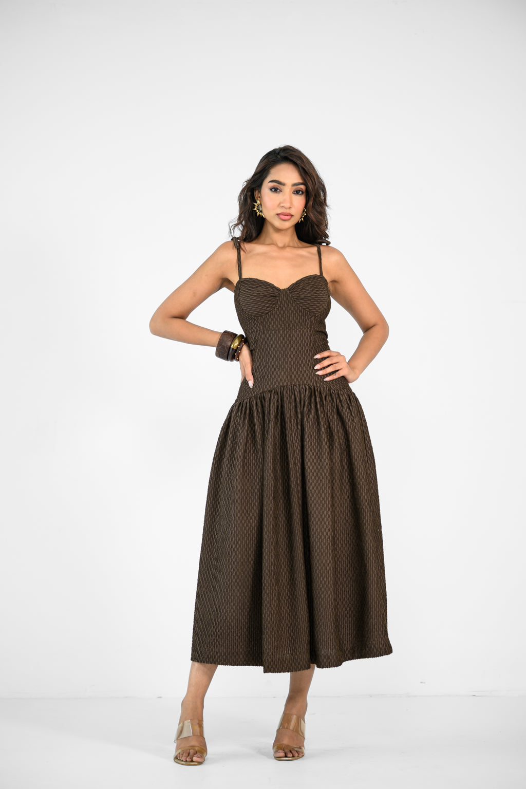 BROWN CORSET DRESS