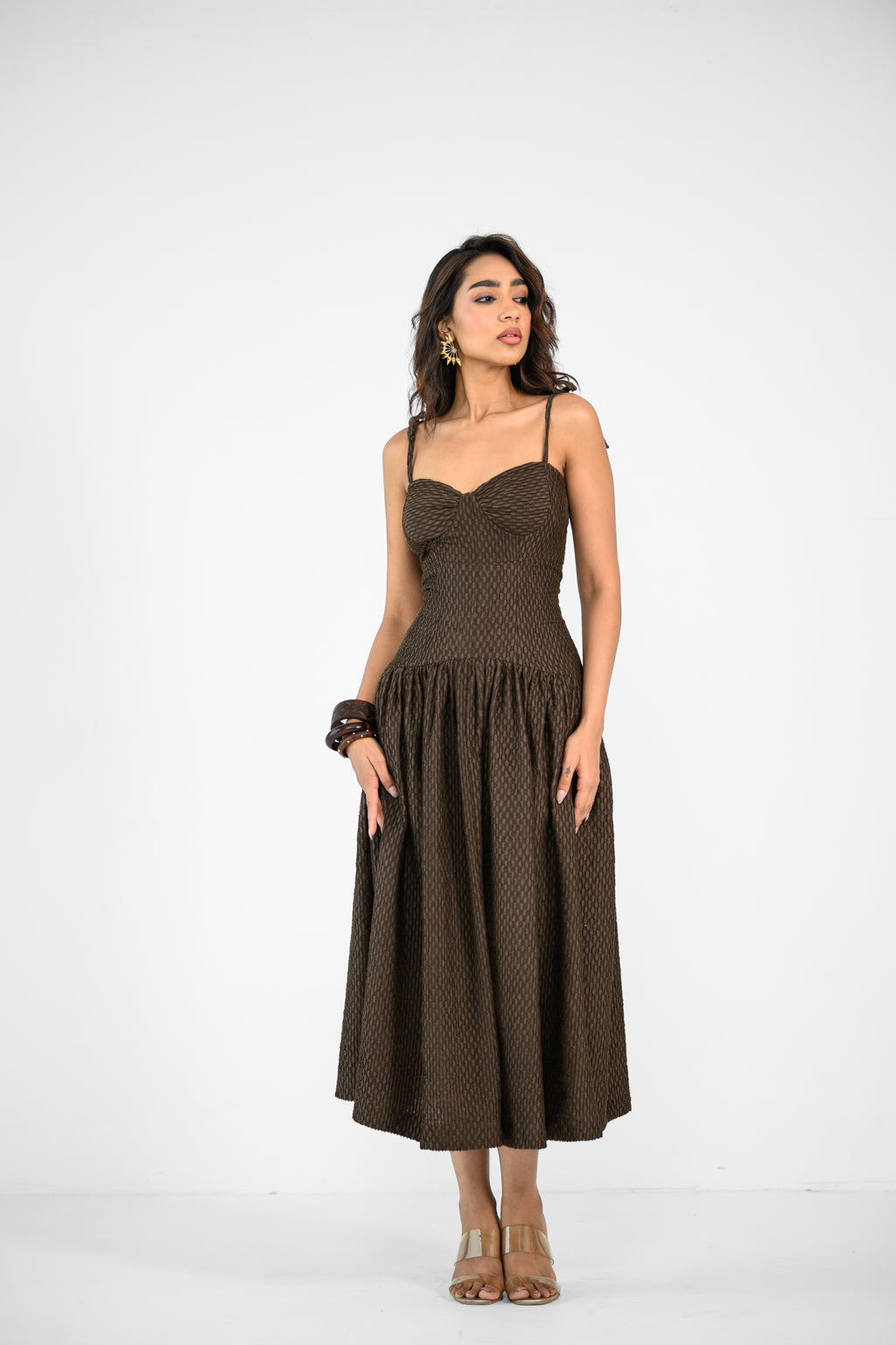 BROWN CORSET DRESS