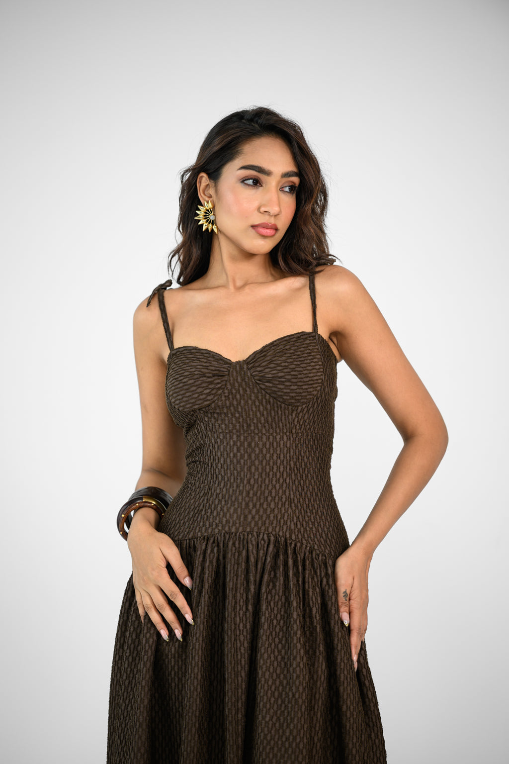 BROWN CORSET DRESS