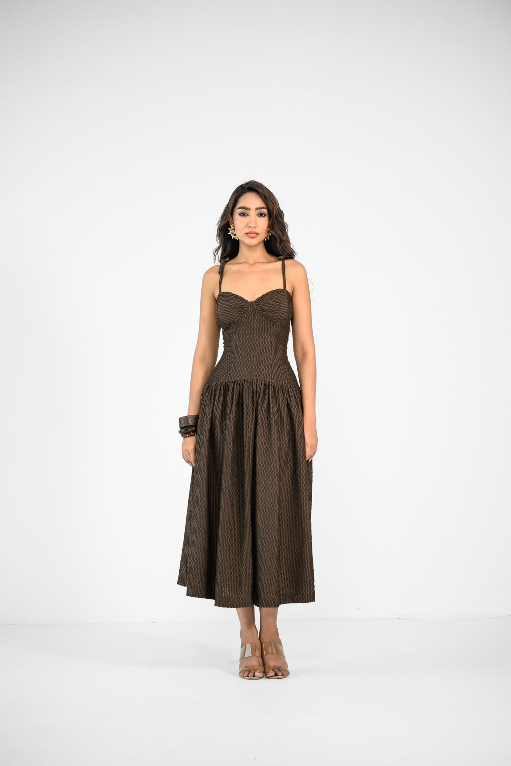 BROWN CORSET DRESS