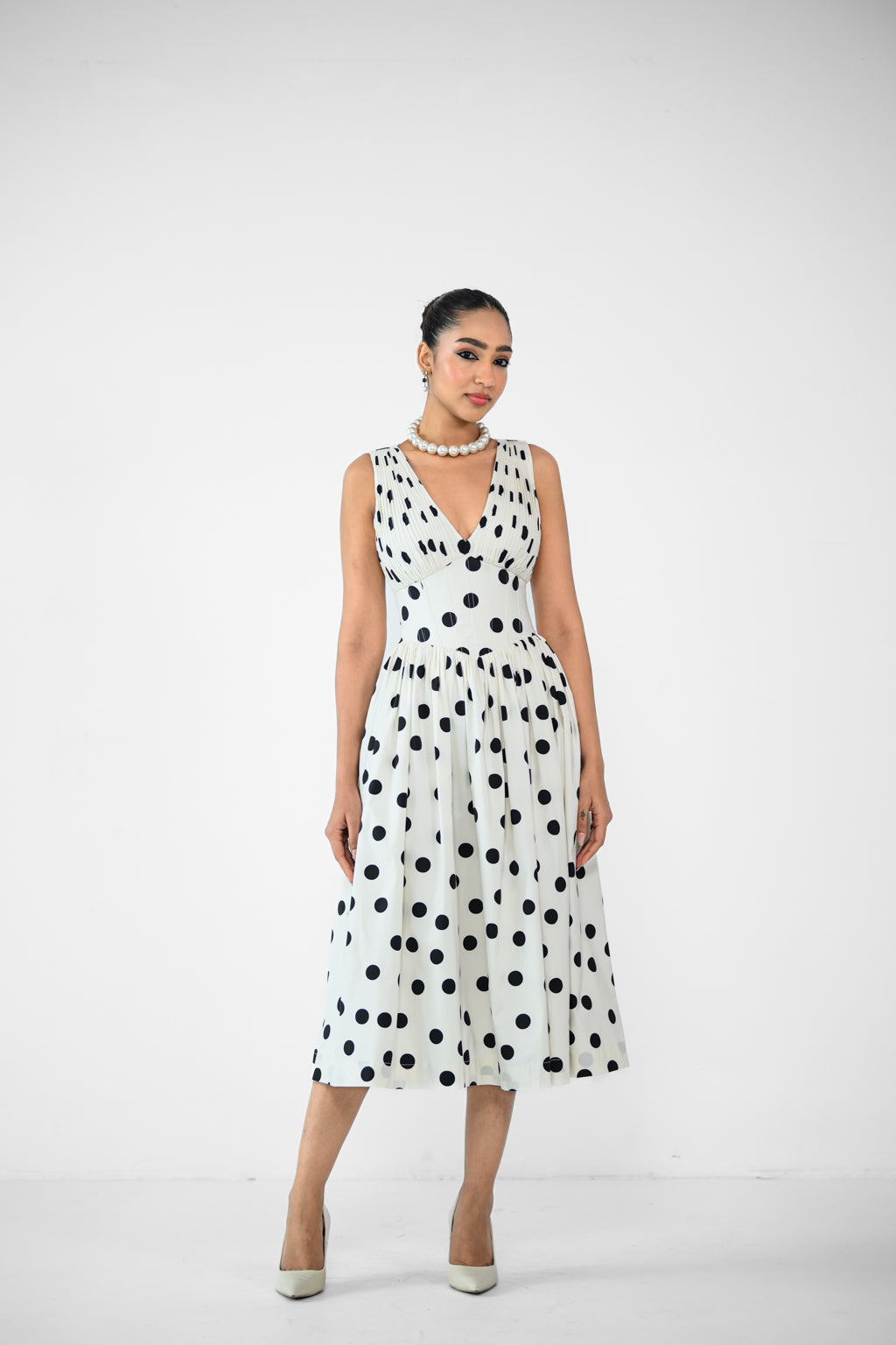 POLKA DOT CORSET DRESS