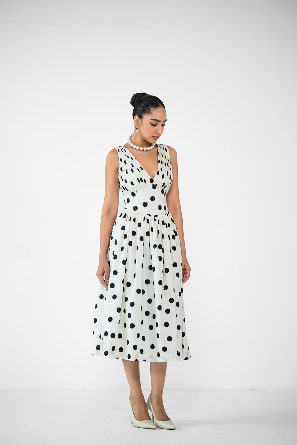 POLKA DOT CORSET DRESS
