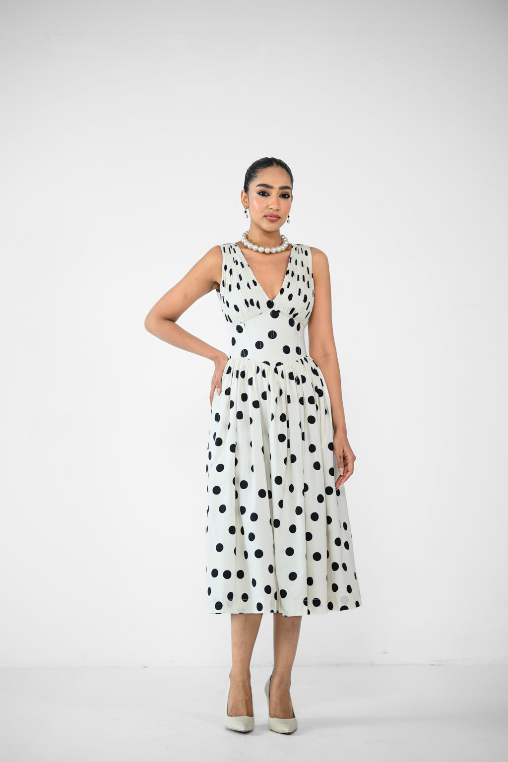 POLKA DOT CORSET DRESS