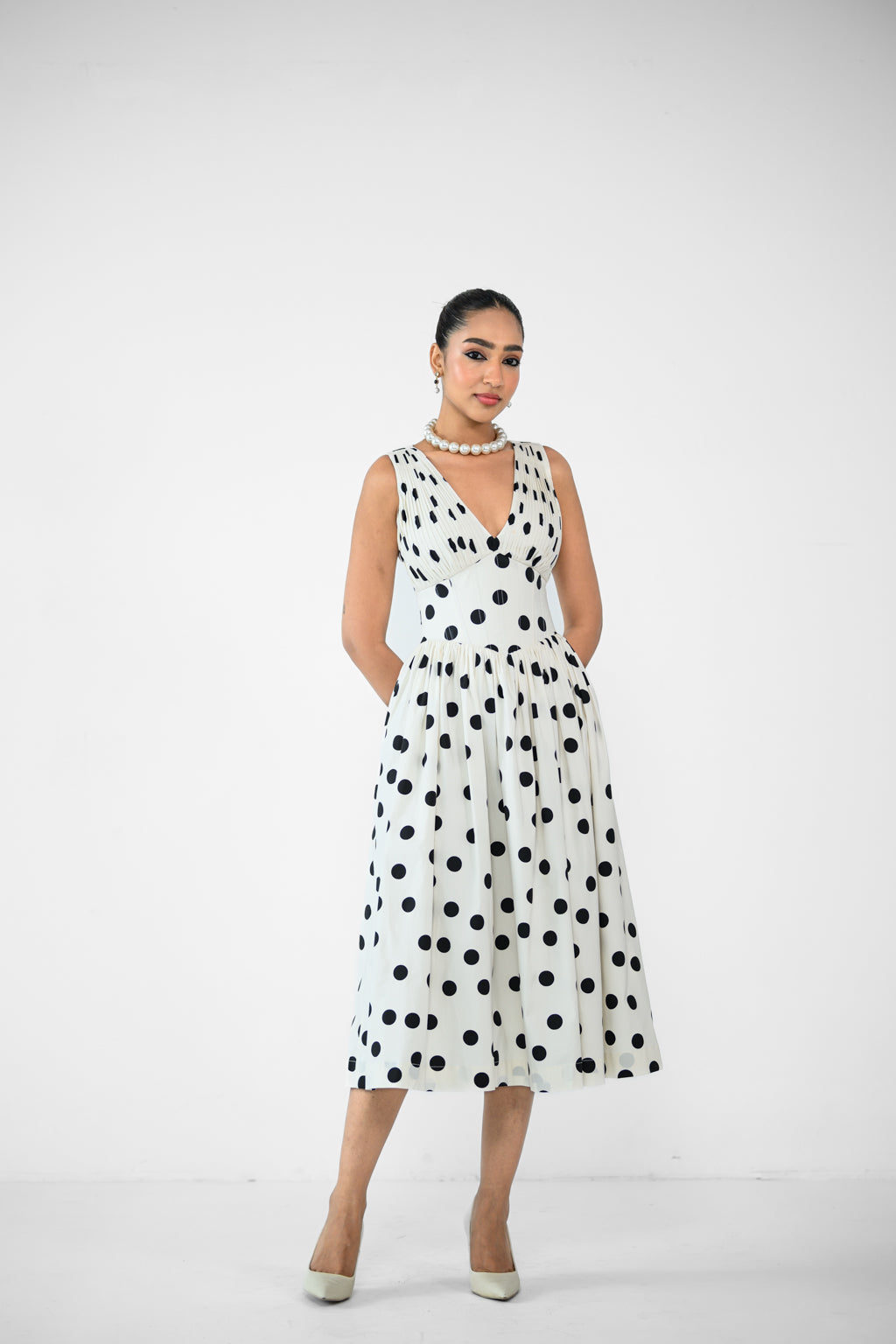 POLKA DOT CORSET DRESS