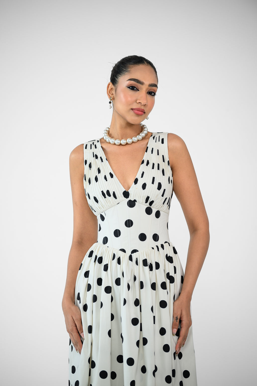 POLKA DOT CORSET DRESS