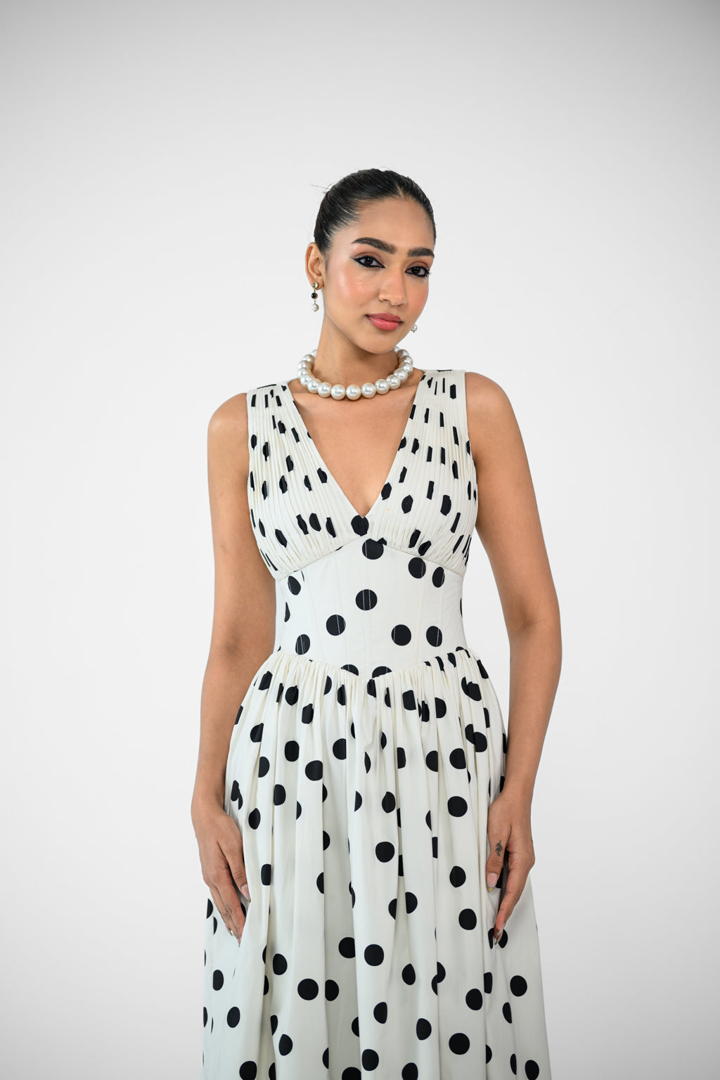 POLKA DOT CORSET DRESS