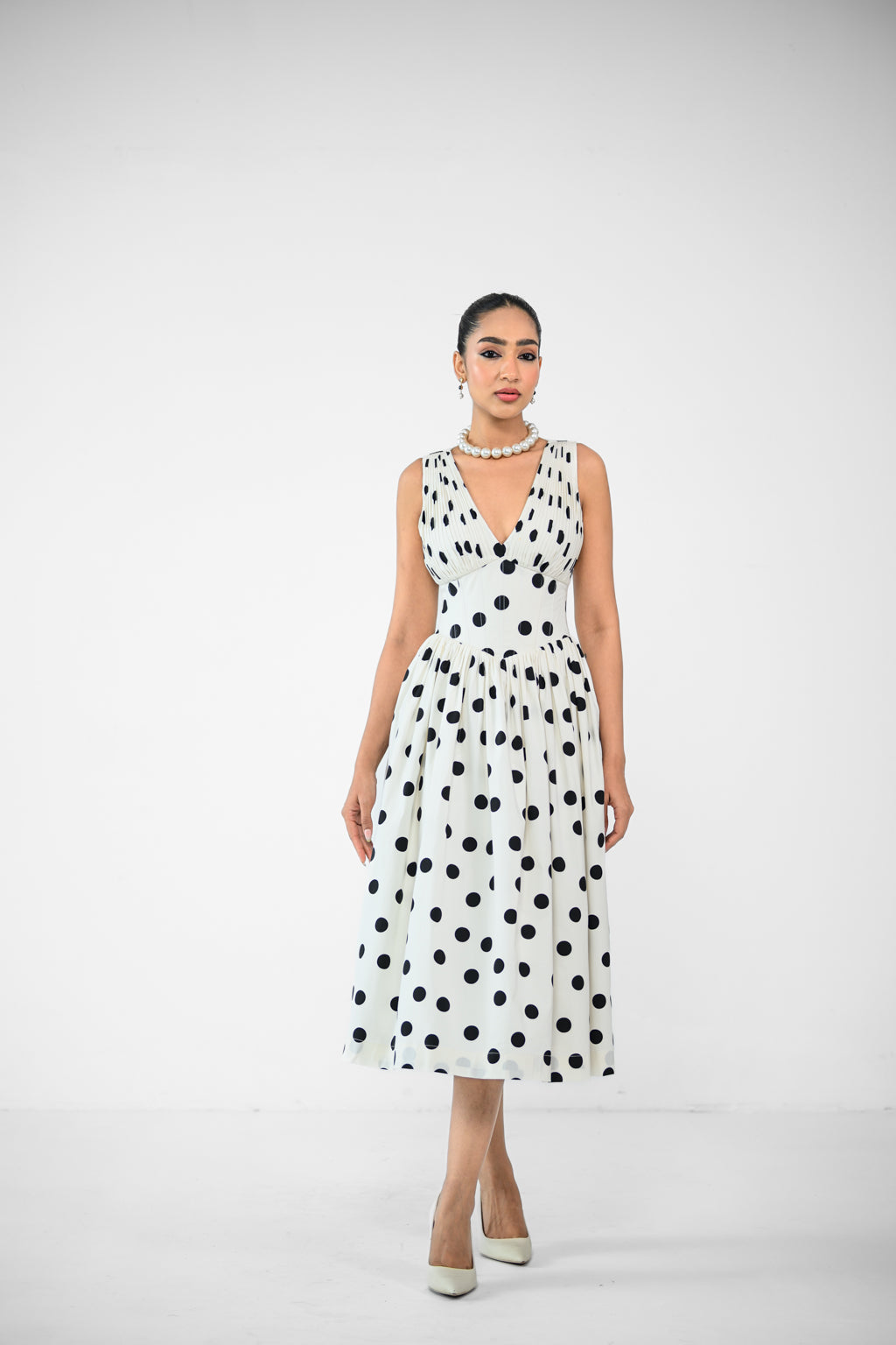POLKA DOT CORSET DRESS