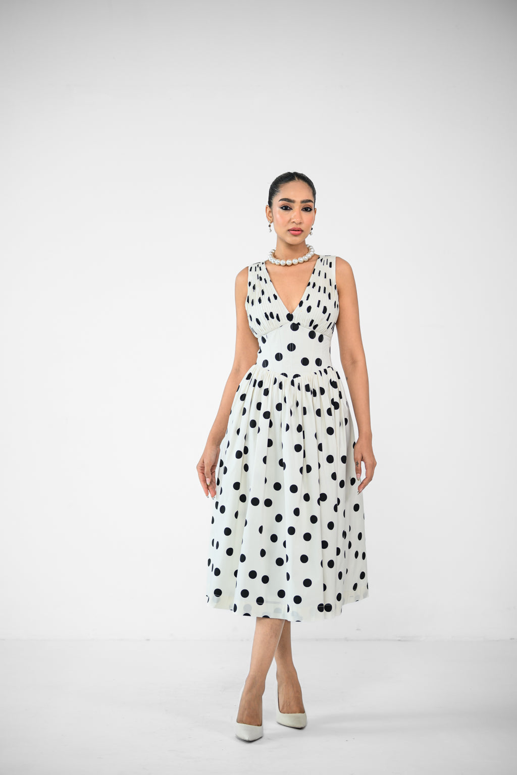 POLKA DOT CORSET DRESS