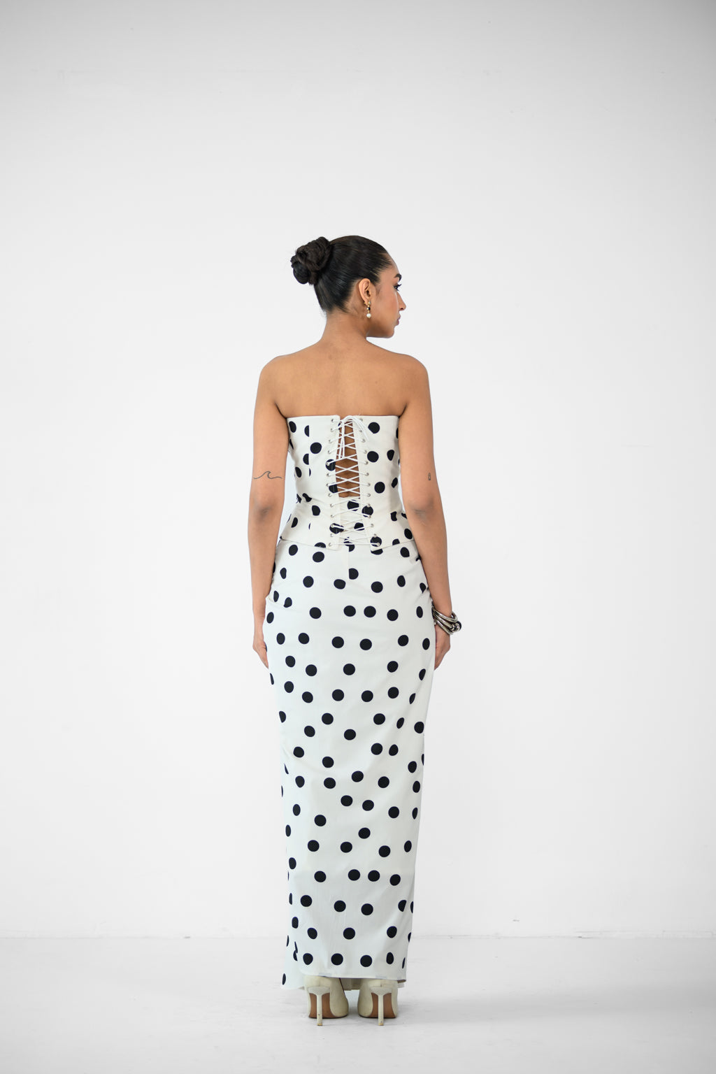 POLKA DOT CORSET PAIRED WITH SKIRT